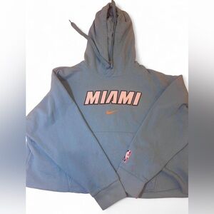 NBA Light Blue Cropped Hoodie